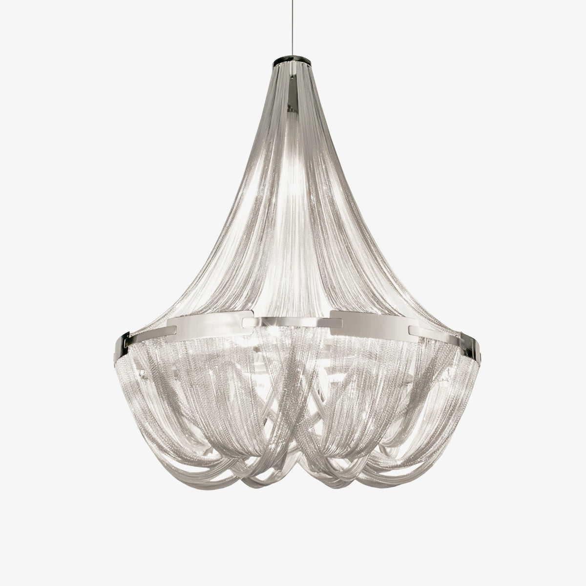 Zylen kroonluchter met aluminium ketting