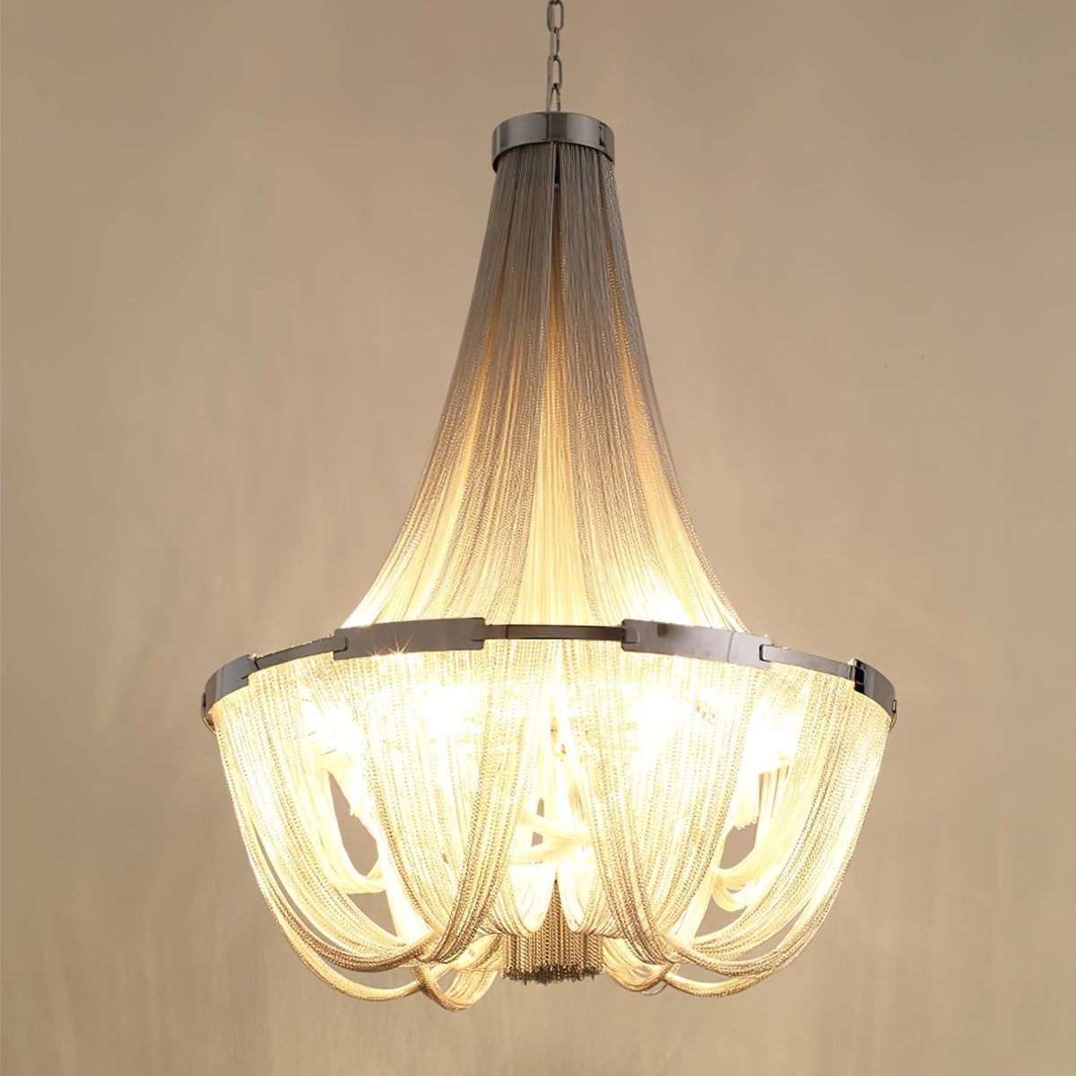 Zylen kroonluchter met aluminium ketting