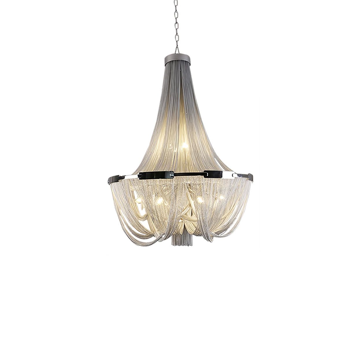 Zylen kroonluchter met aluminium ketting