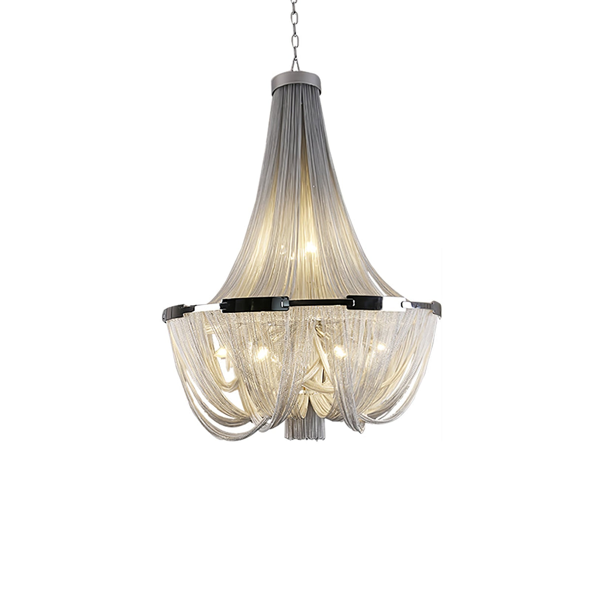 Zylen kroonluchter met aluminium ketting