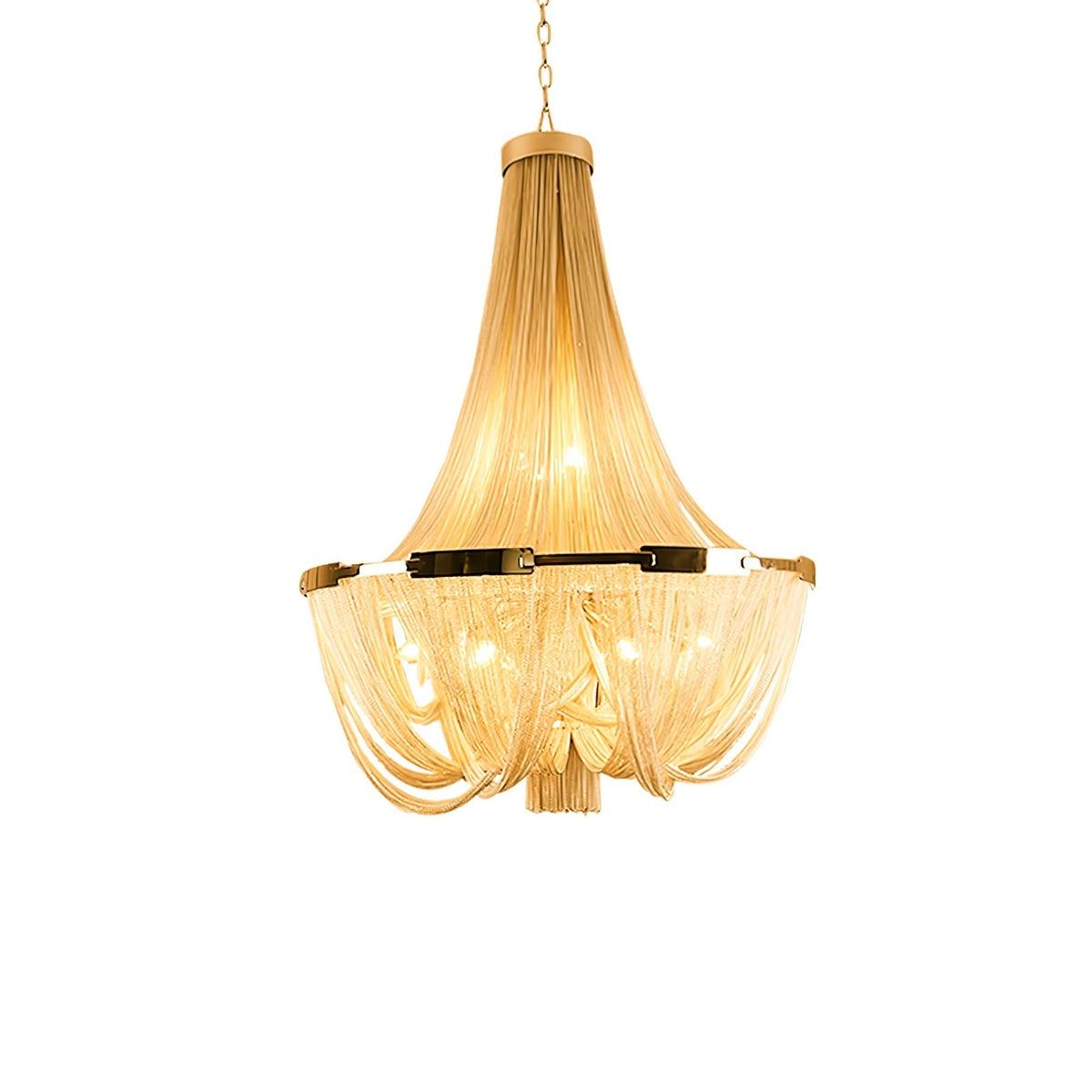 Zylen kroonluchter met aluminium ketting