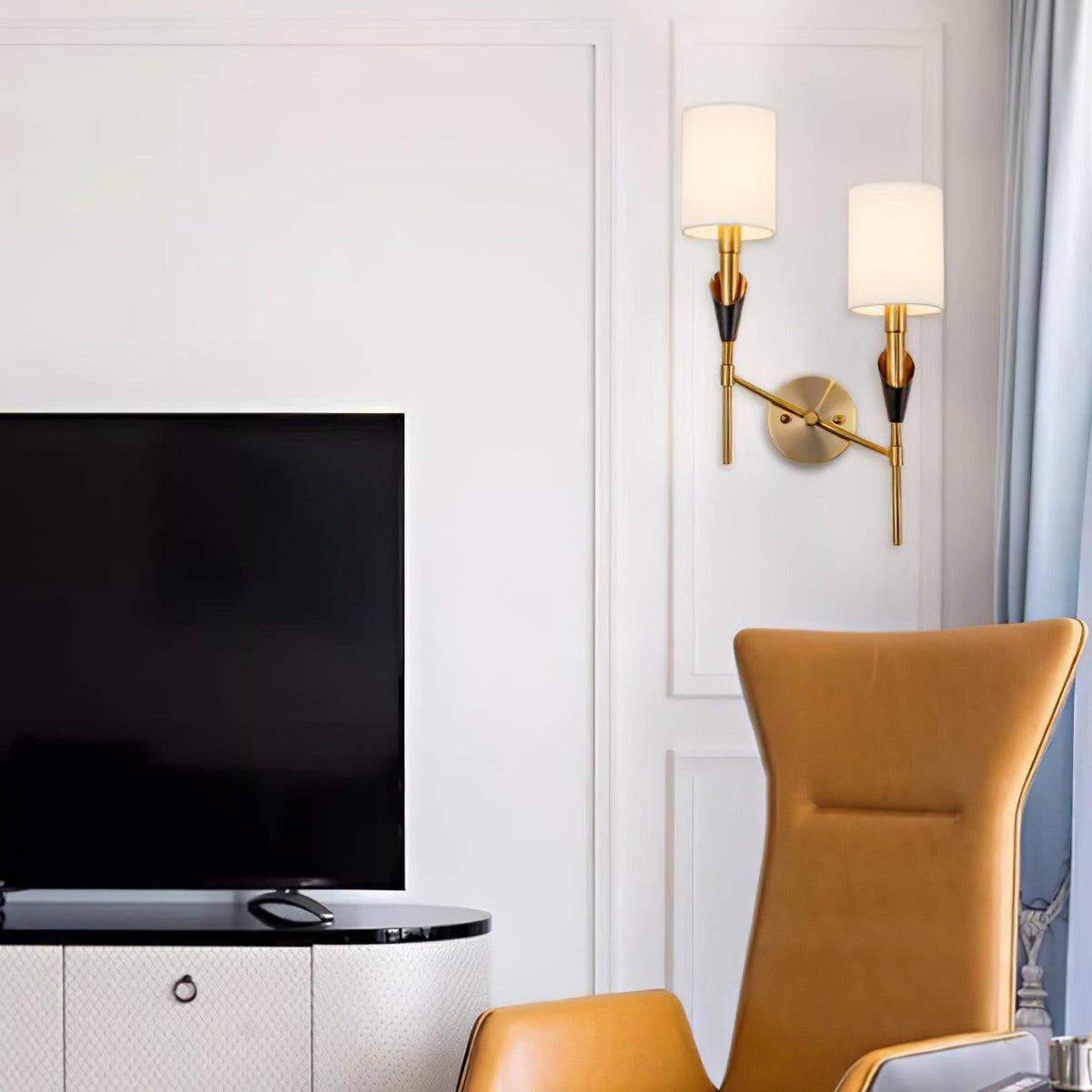Eurzorira wandlamp met stoffen kap