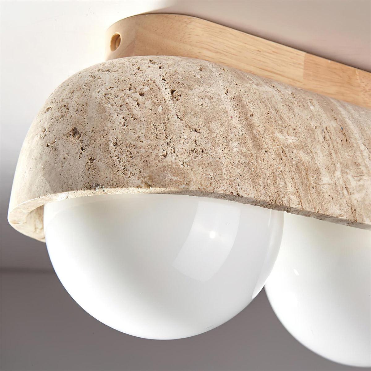 Norelina plafondlamp travertin Rechthoekig