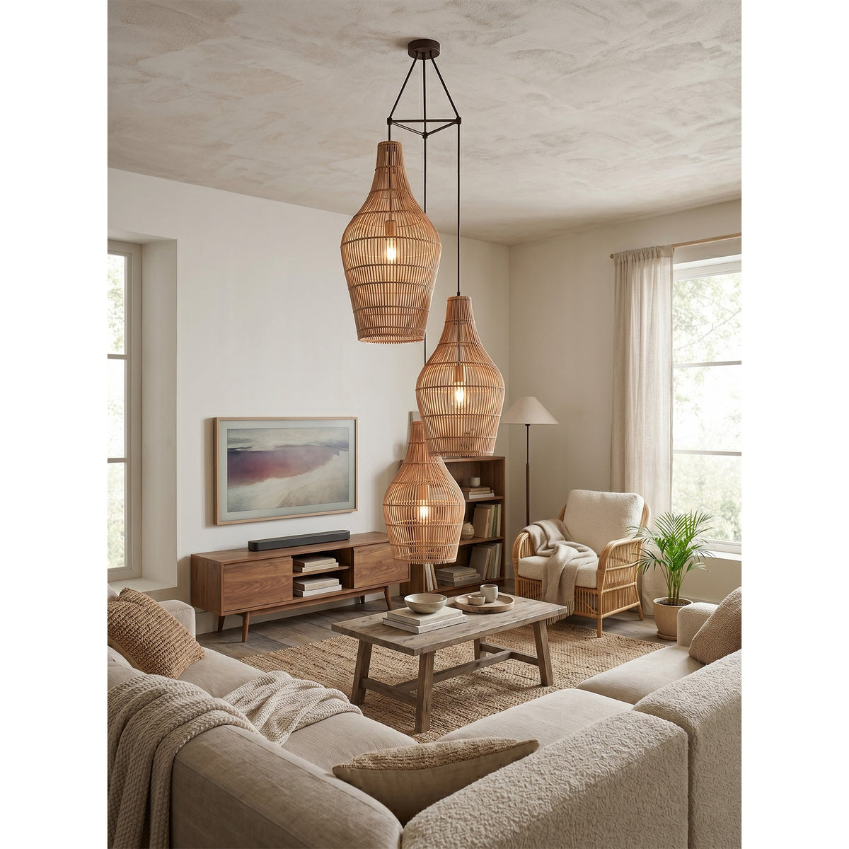 Canerielle rotan hanglamp