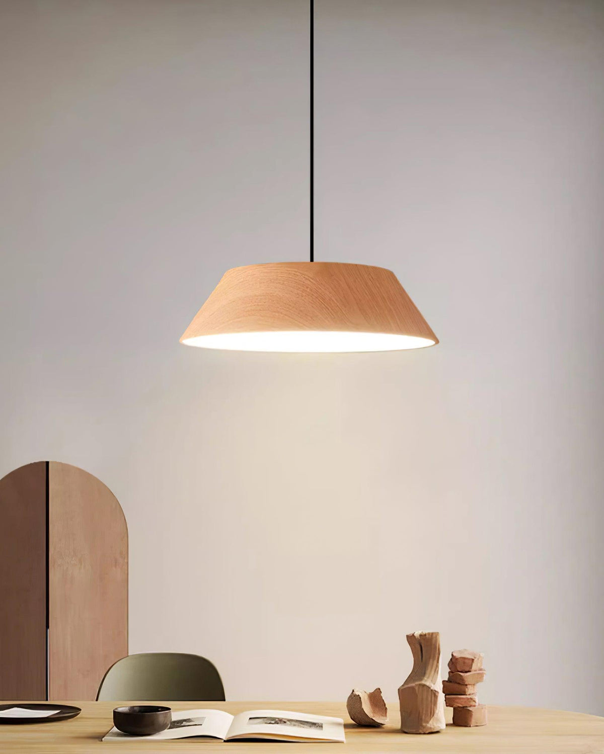 Novain hanglamp met houtnerf