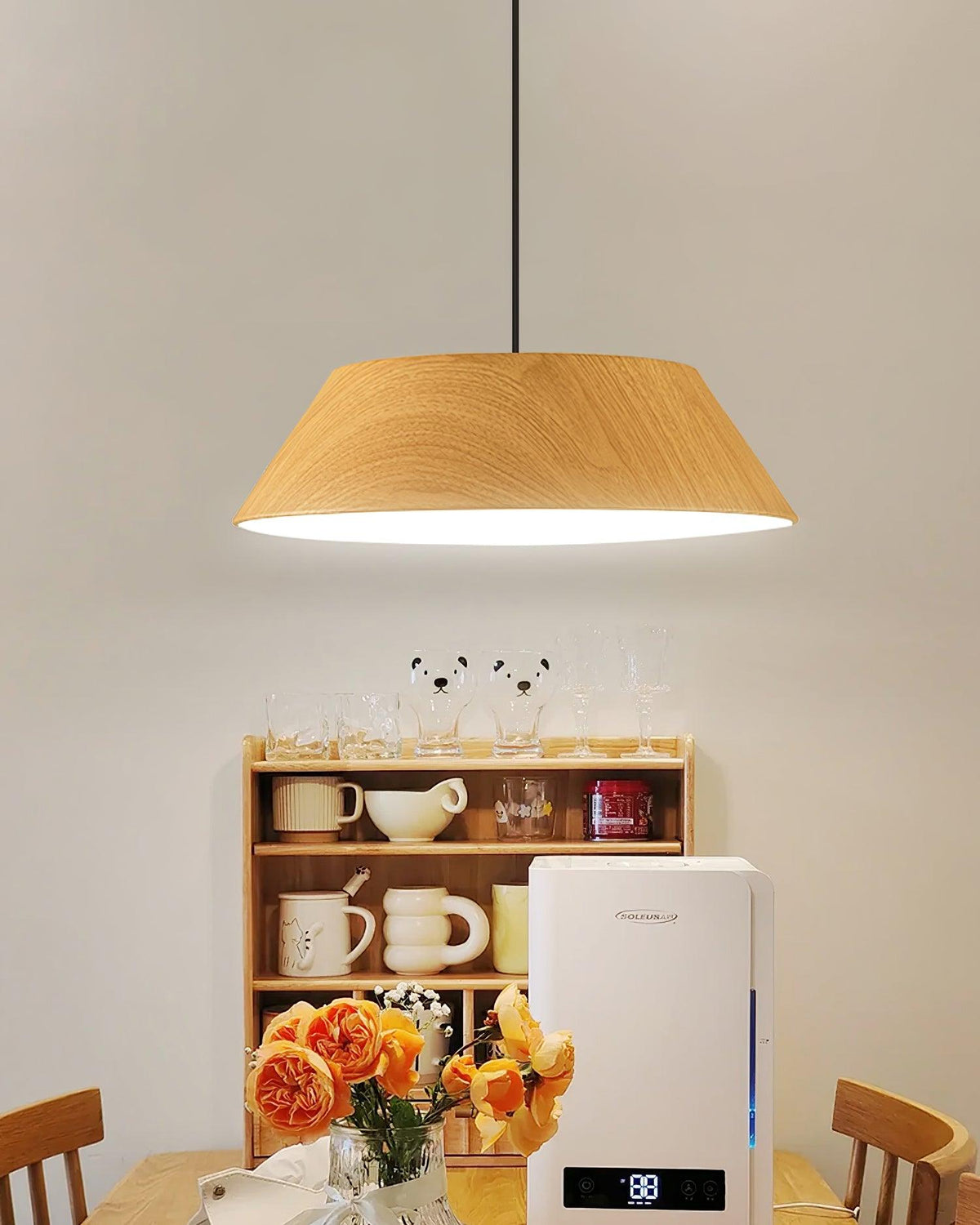 Novain hanglamp met houtnerf