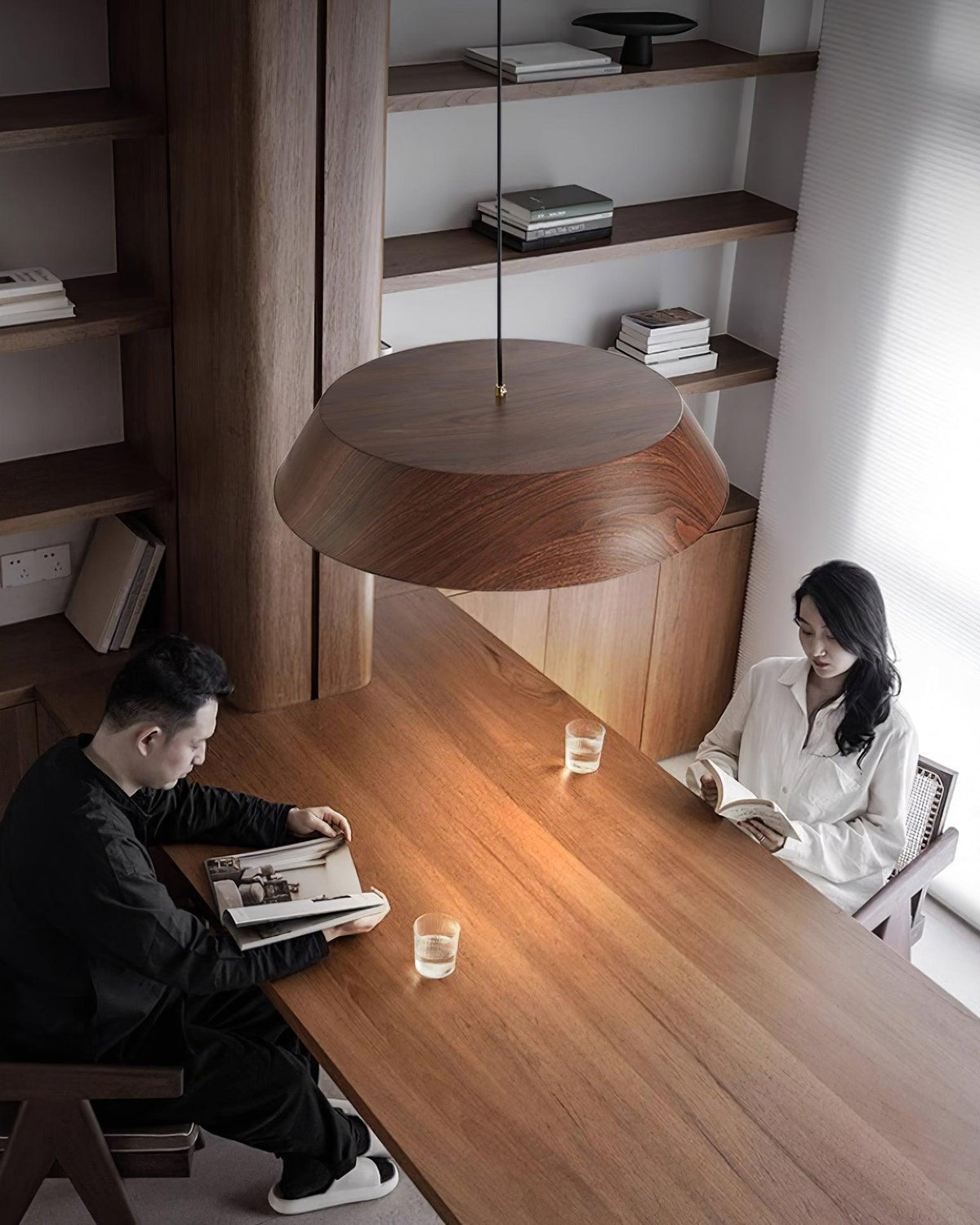 Novain hanglamp met houtnerf