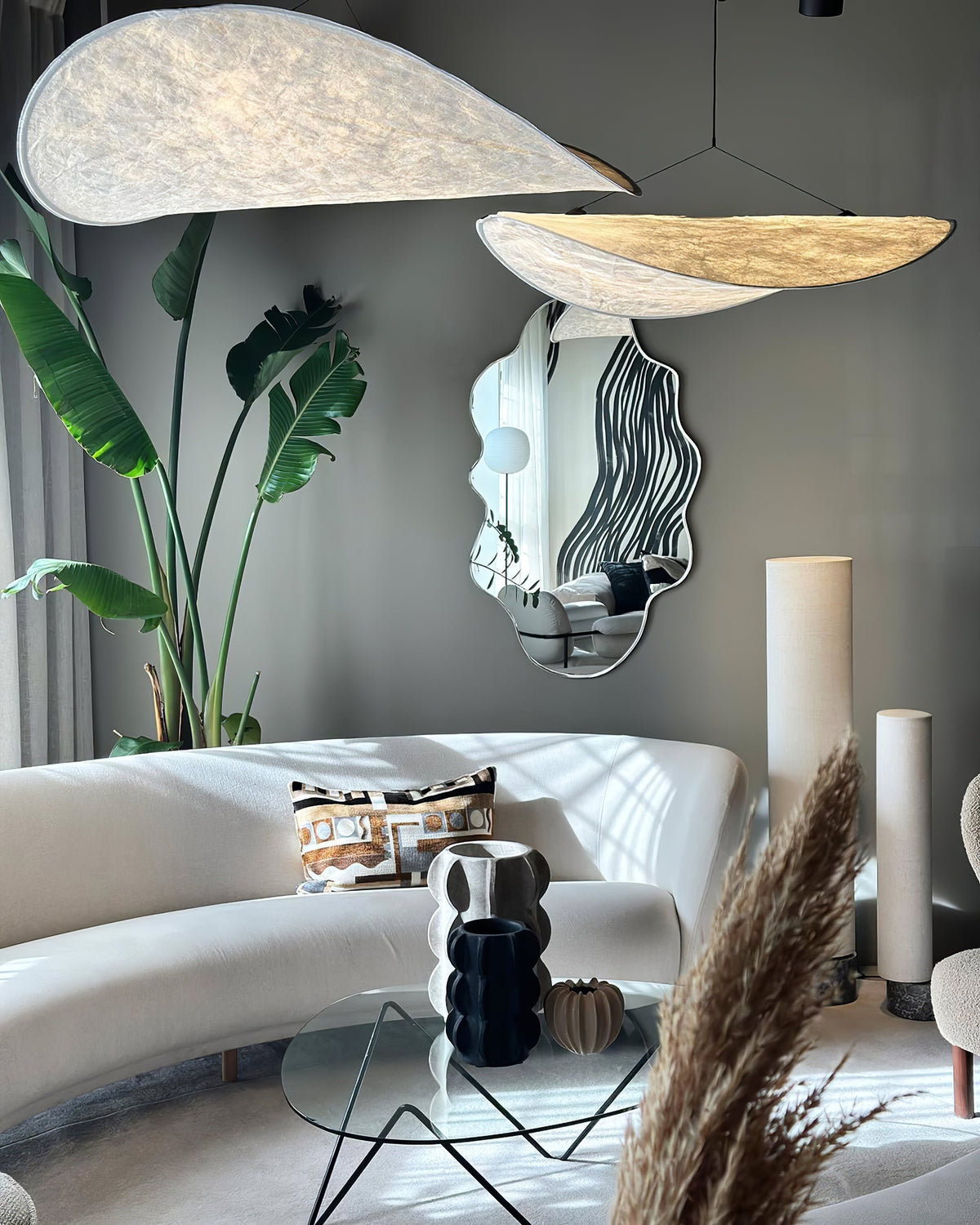 Luminette minimalistisch hanglamp van zijde