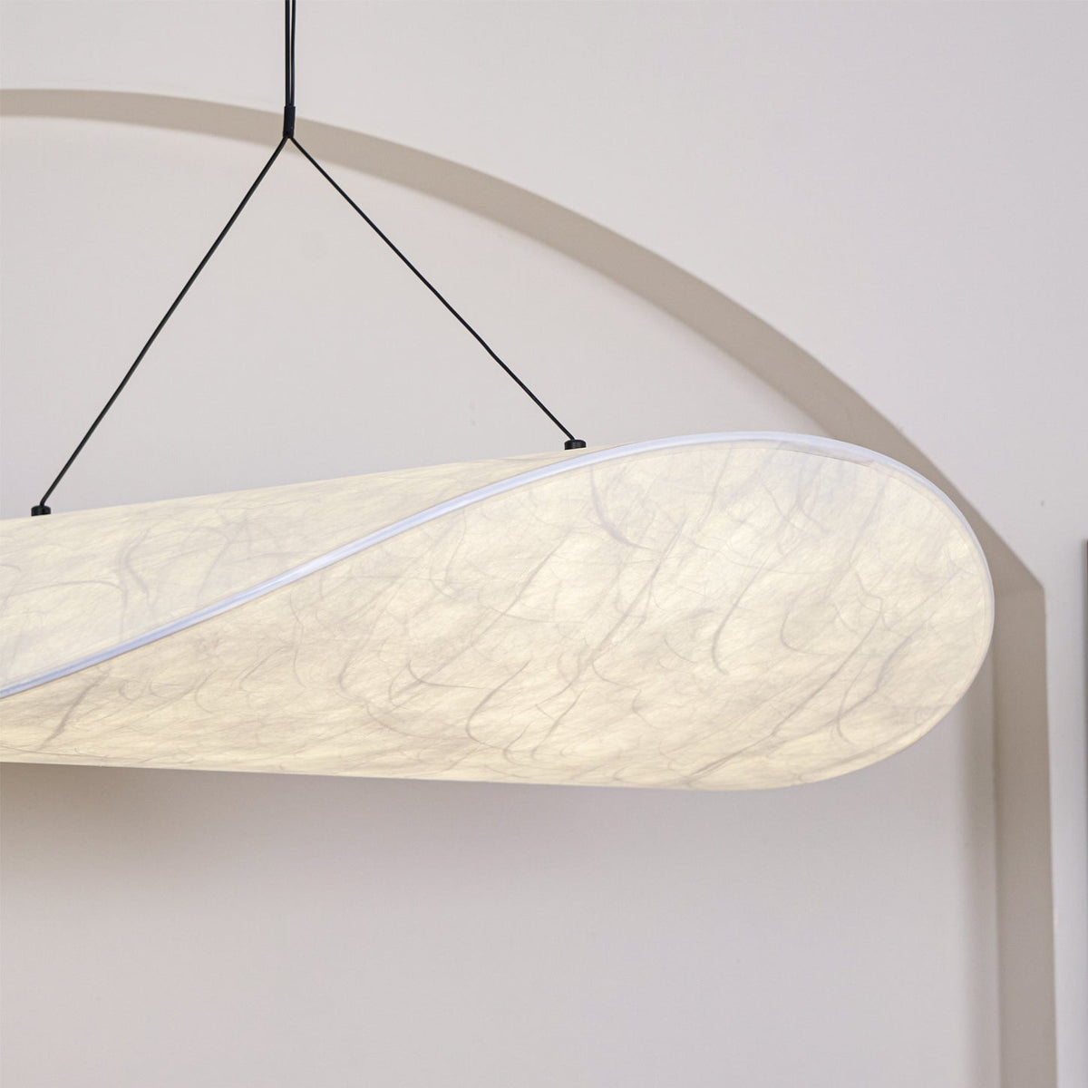 Luminette minimalistisch hanglamp van zijde