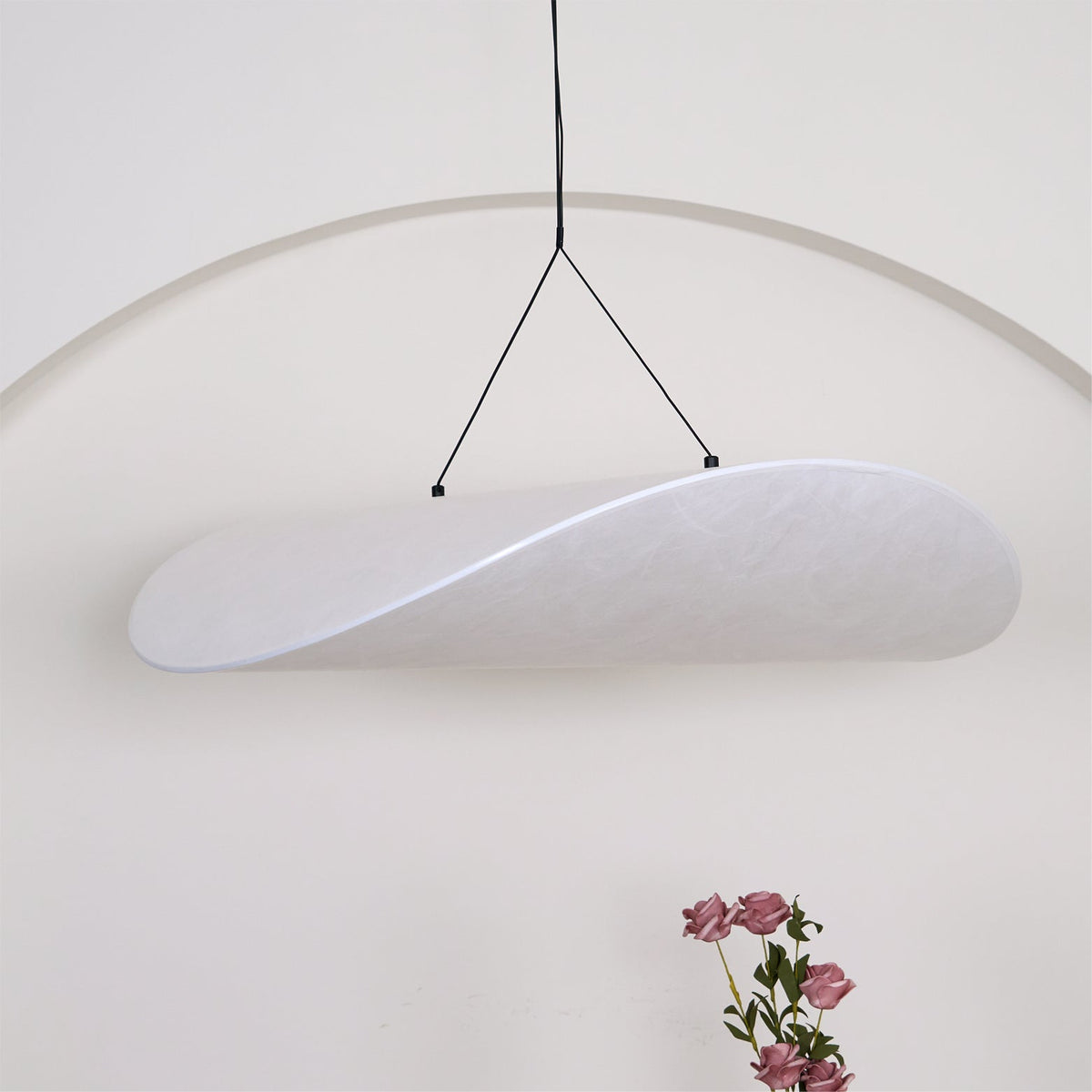 Luminette minimalistisch hanglamp van zijde