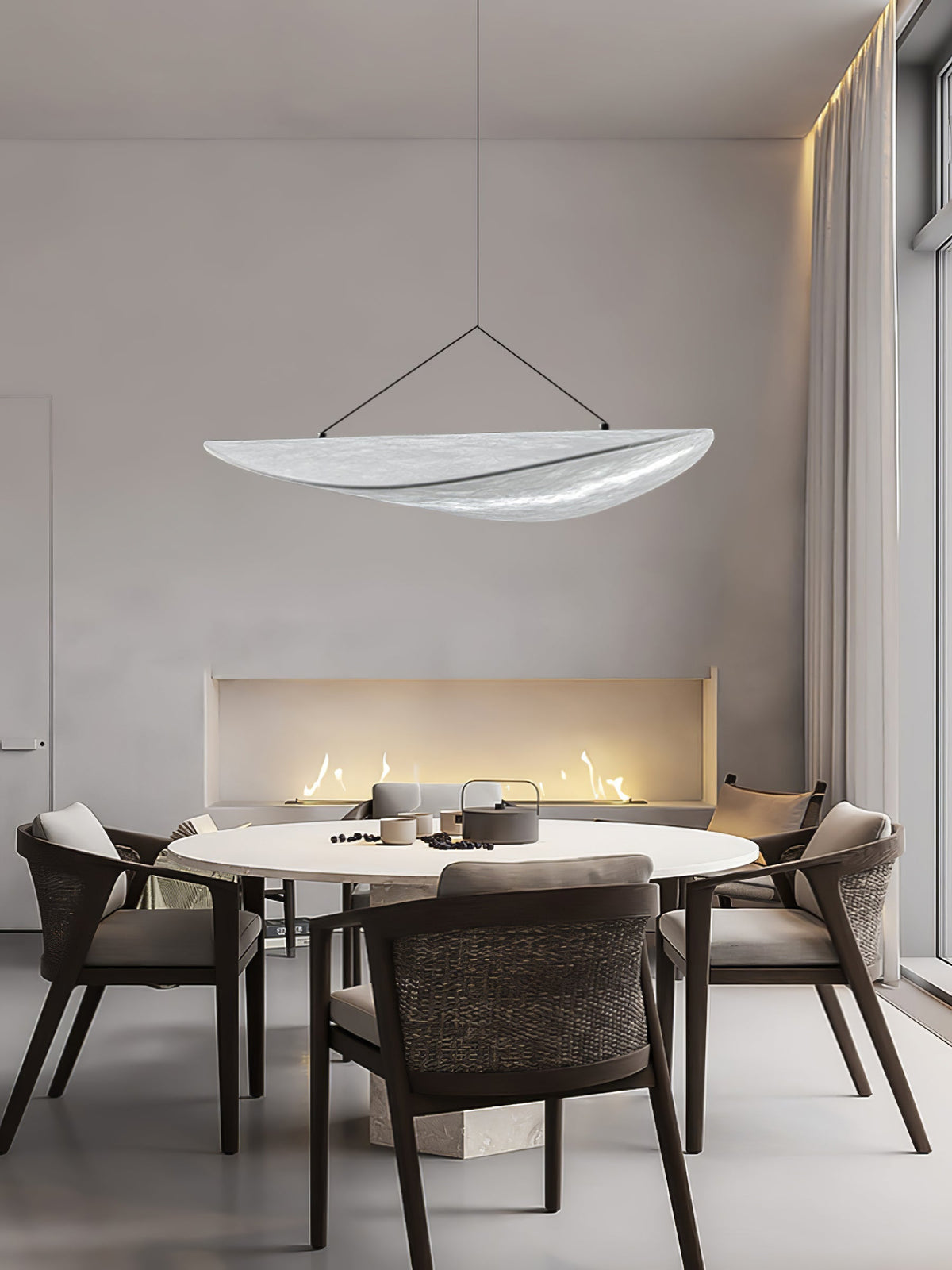 Luminette minimalistisch hanglamp van zijde