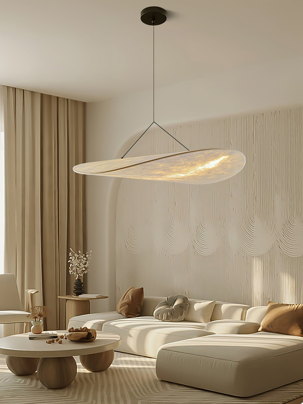Luminette minimalistisch hanglamp van zijde