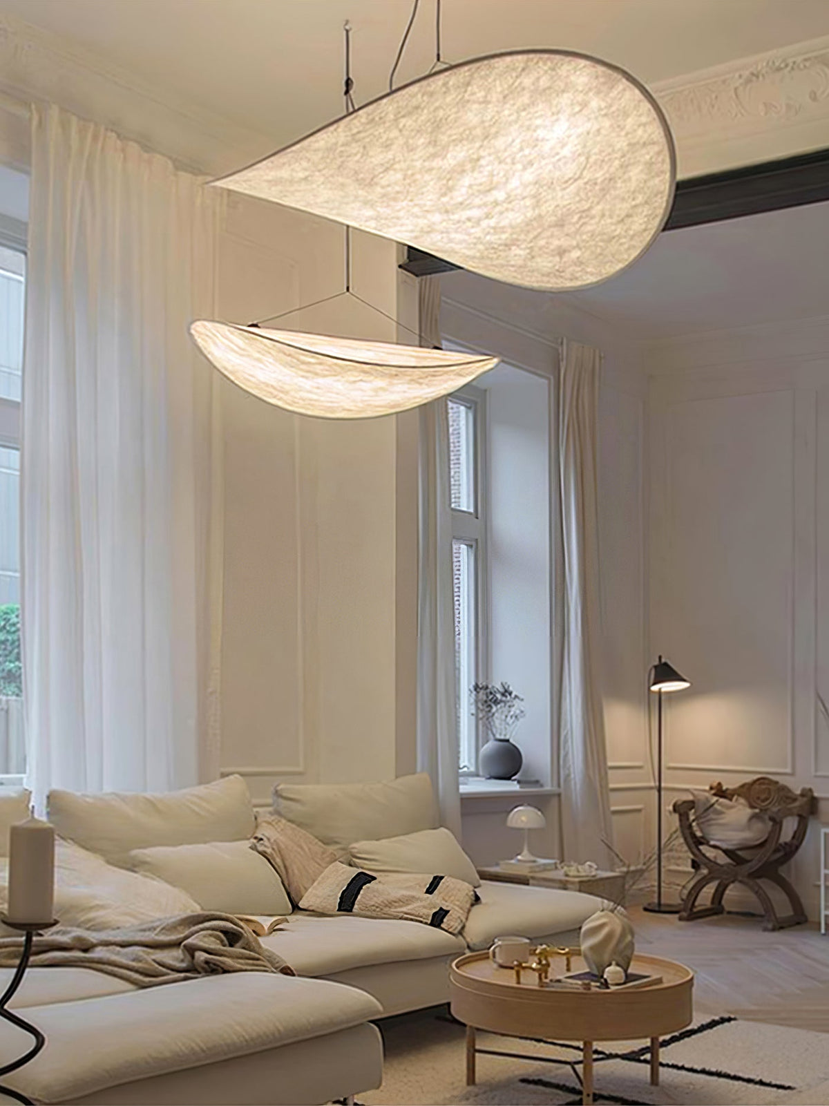 Luminette minimalistisch hanglamp van zijde