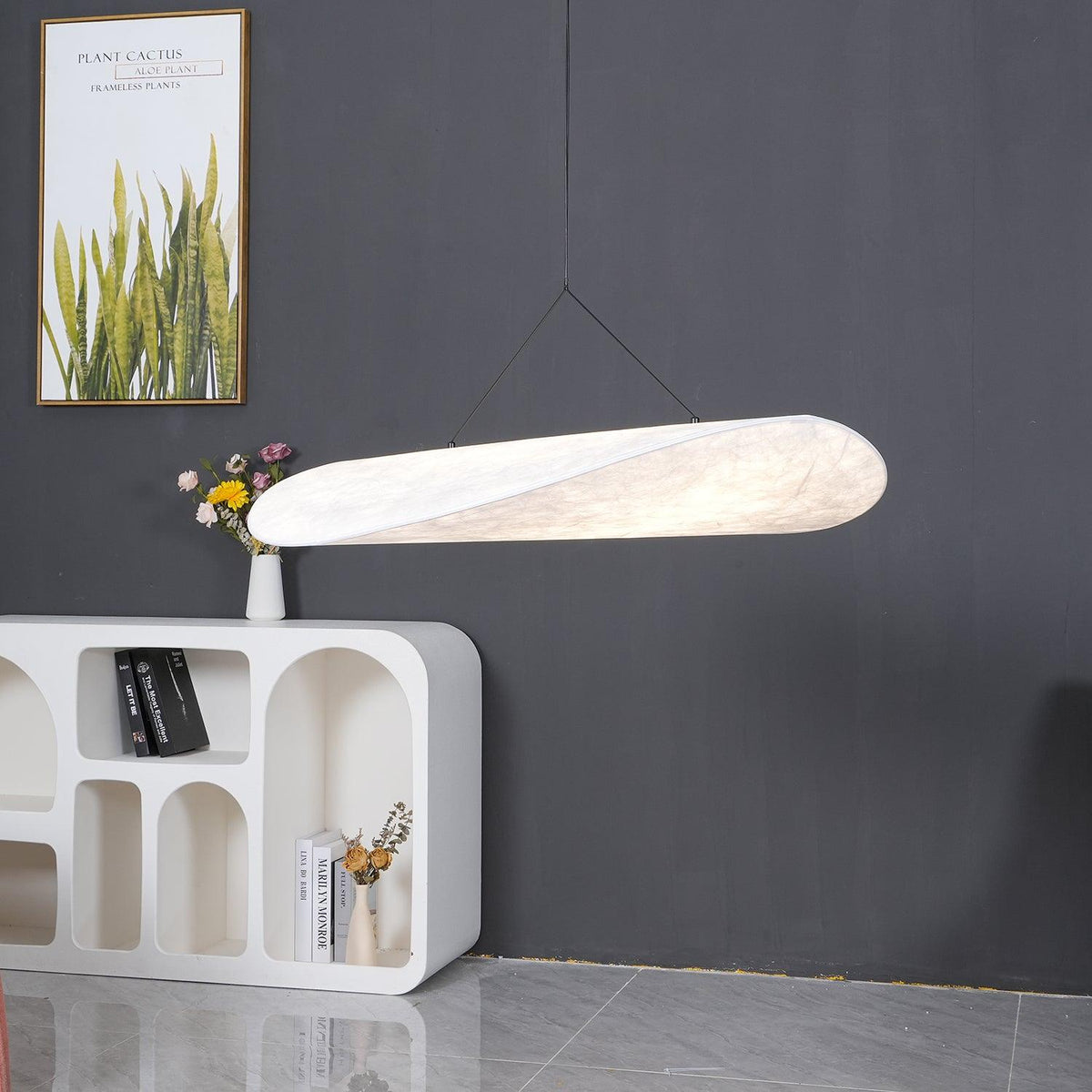 Luminette minimalistisch hanglamp van zijde