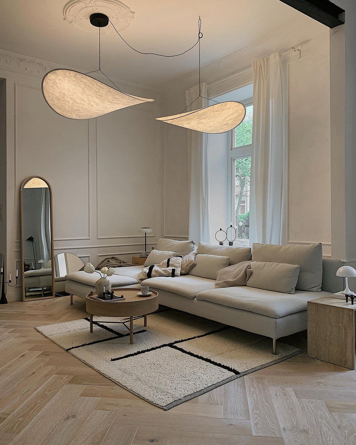 Luminette minimalistisch hanglamp van zijde