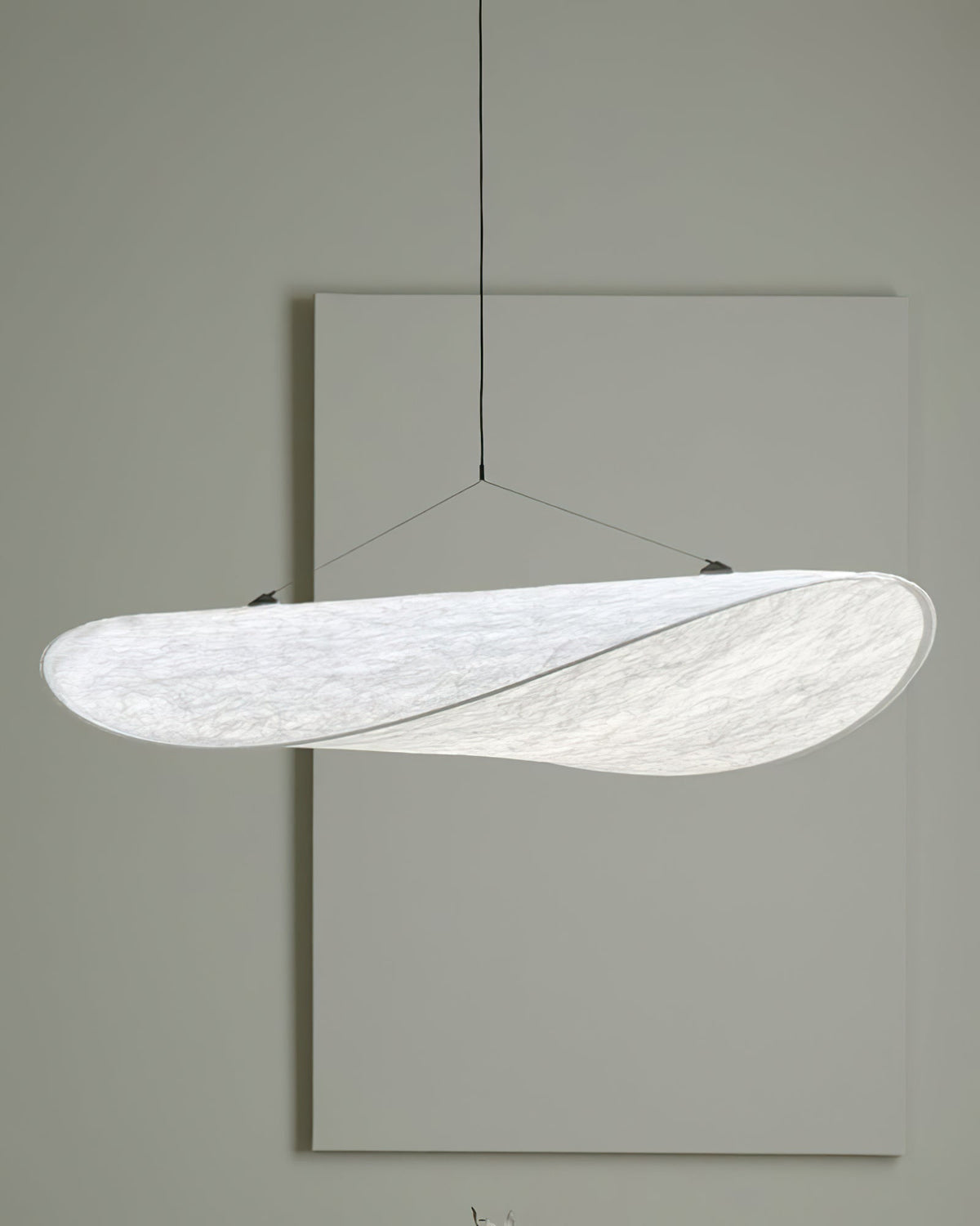 Larenol hanglamp van glas van papier en glasvezel