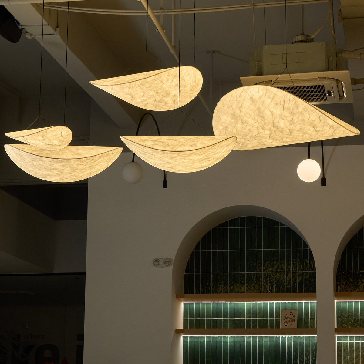 Luminette minimalistisch hanglamp van zijde
