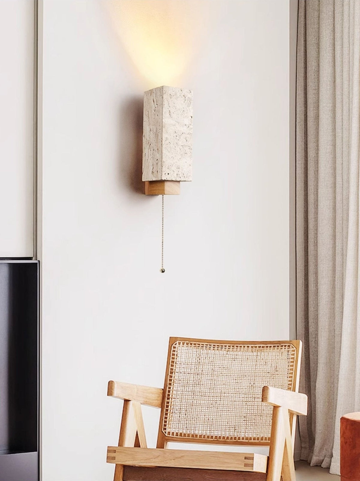 Elsoran travertin Block wandlamp