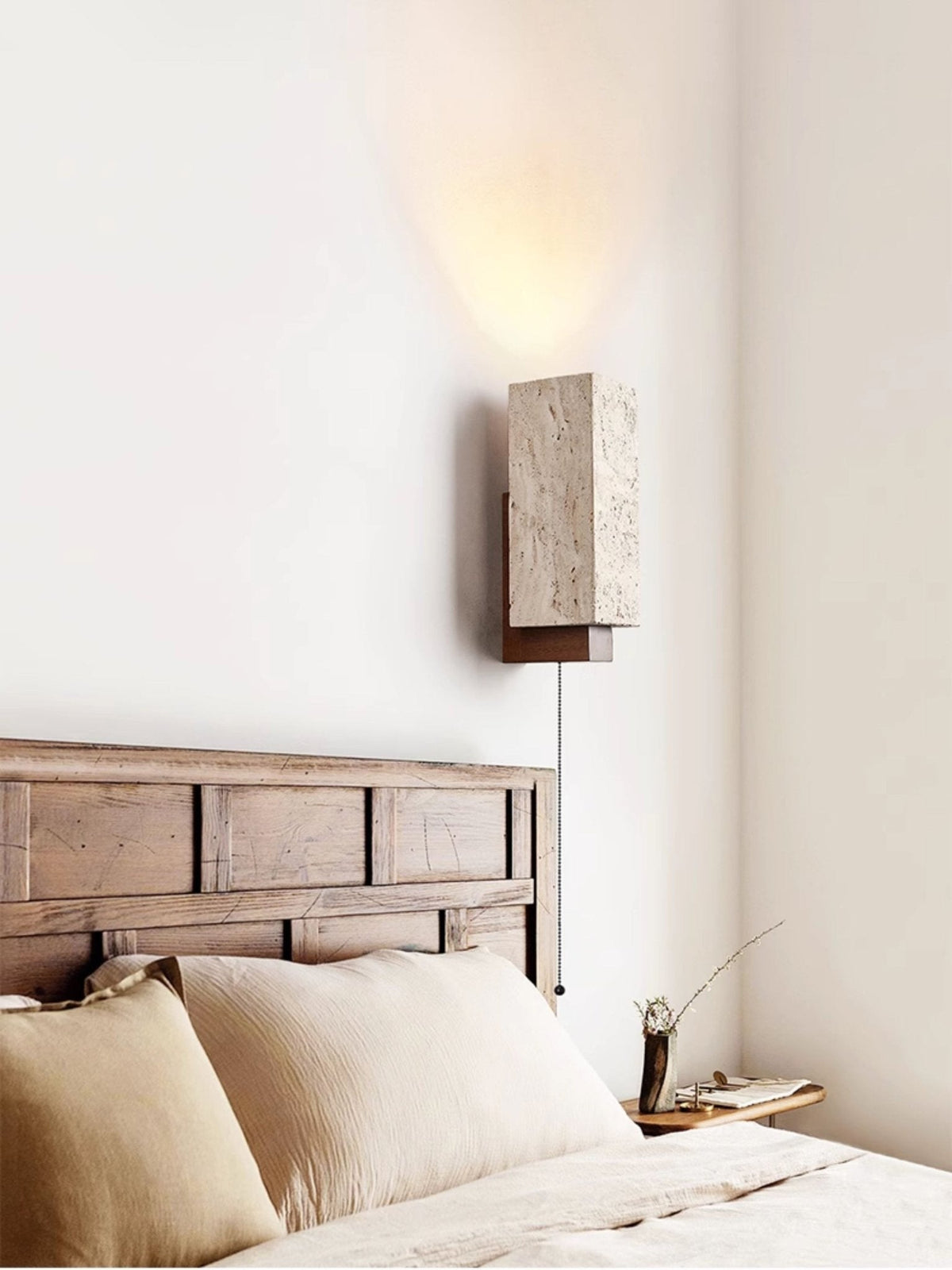 Elsoran travertin Block wandlamp