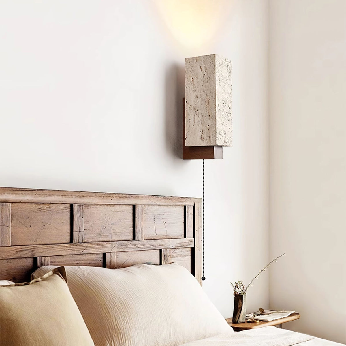Elsoran travertin Block wandlamp