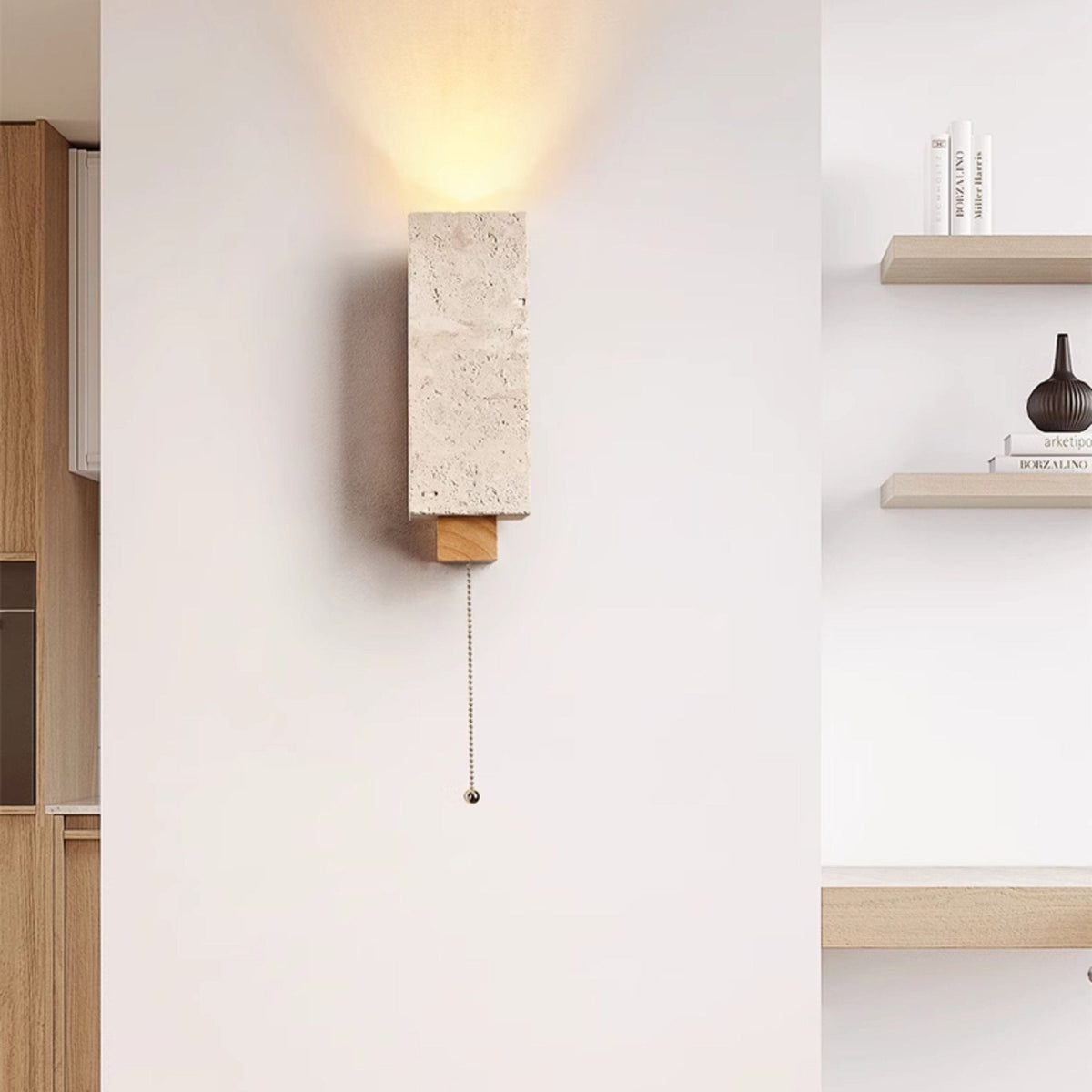 Elsoran travertin Block wandlamp