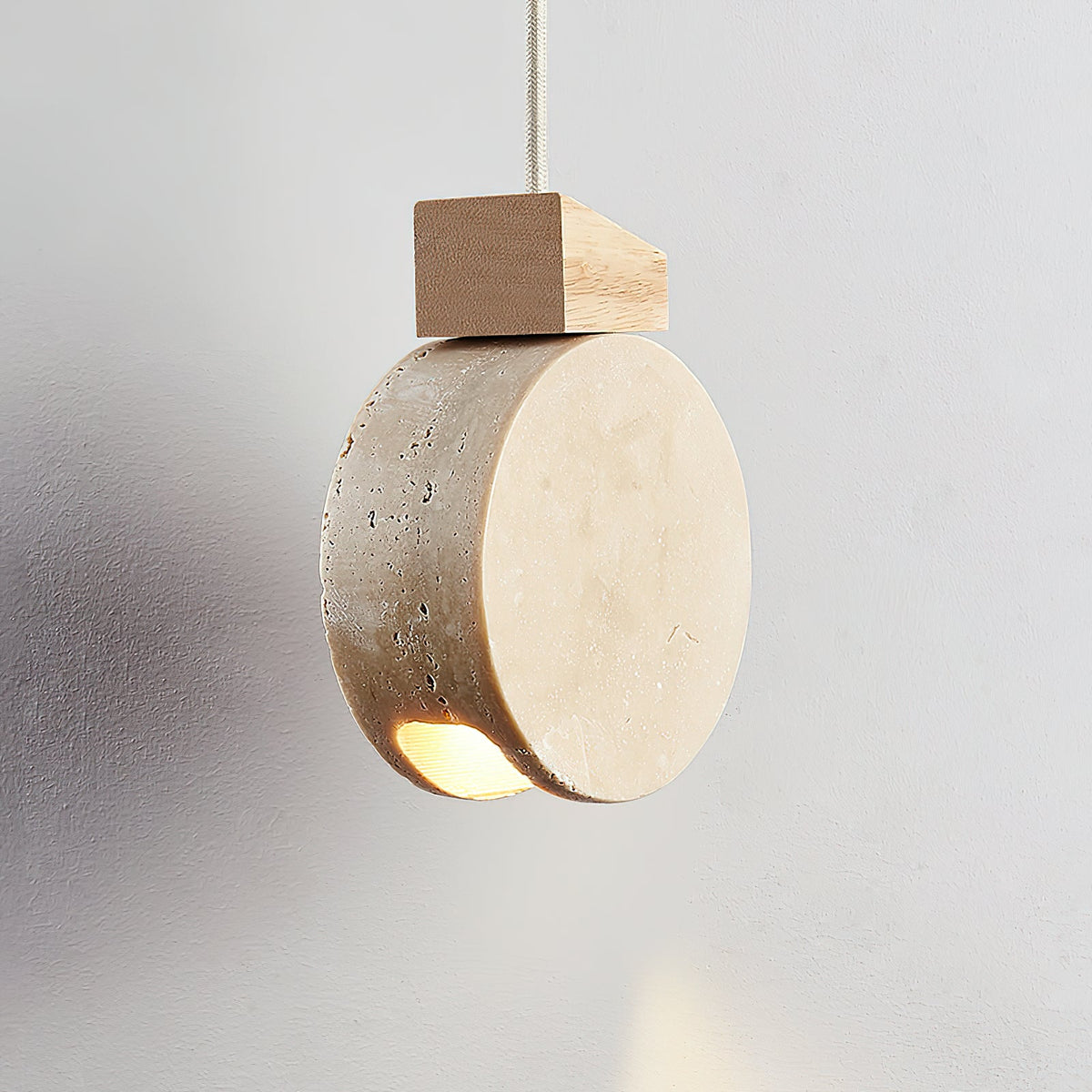 Tavaielle hanglamp geometrie travertin