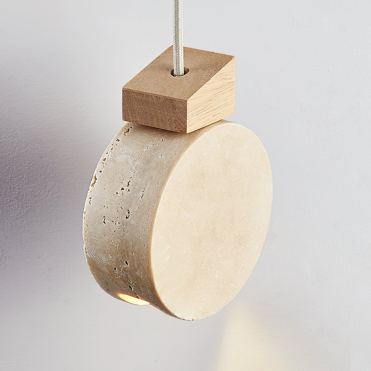 Tavaielle hanglamp geometrie travertin