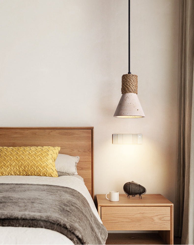 Taverette Vintage Geel Travertin Touw Hanglamp