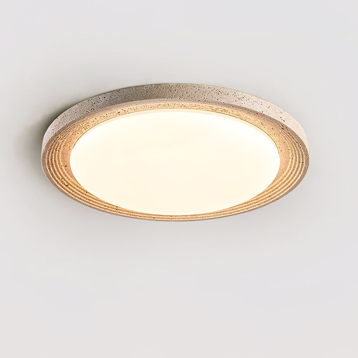 Orinir minimalistische plafondlamp van geel travertin