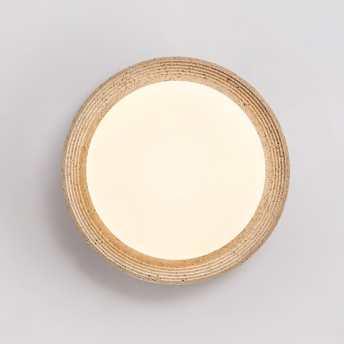 Orinir minimalistische plafondlamp van geel travertin