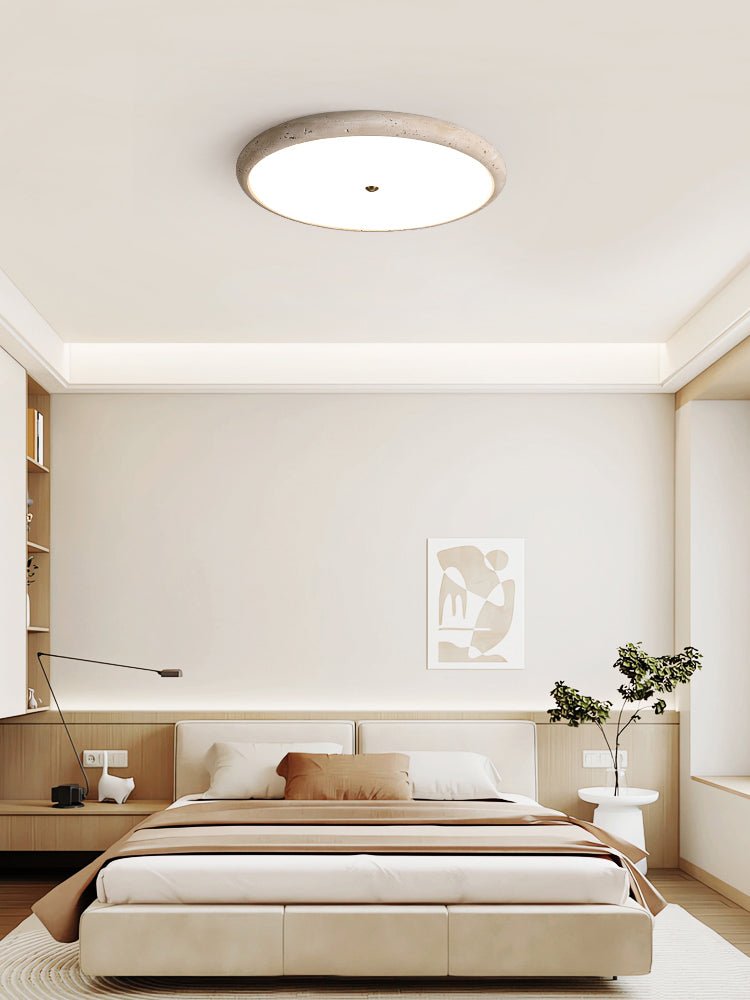 Taveria travertin Halo plafondlamp
