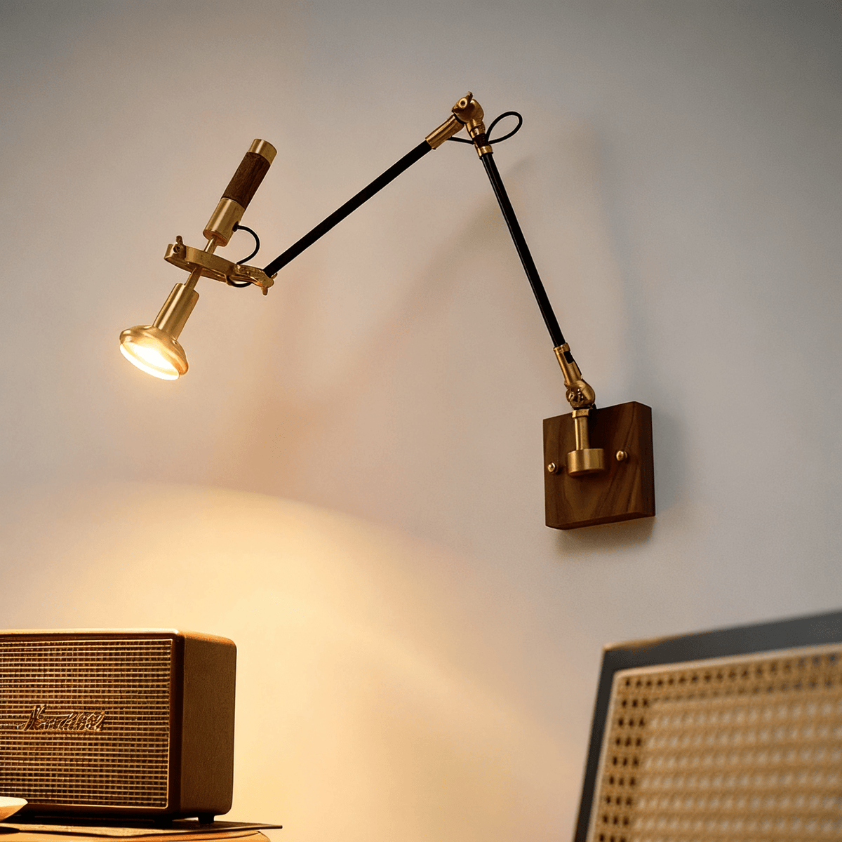 Liravo houten wandlamp