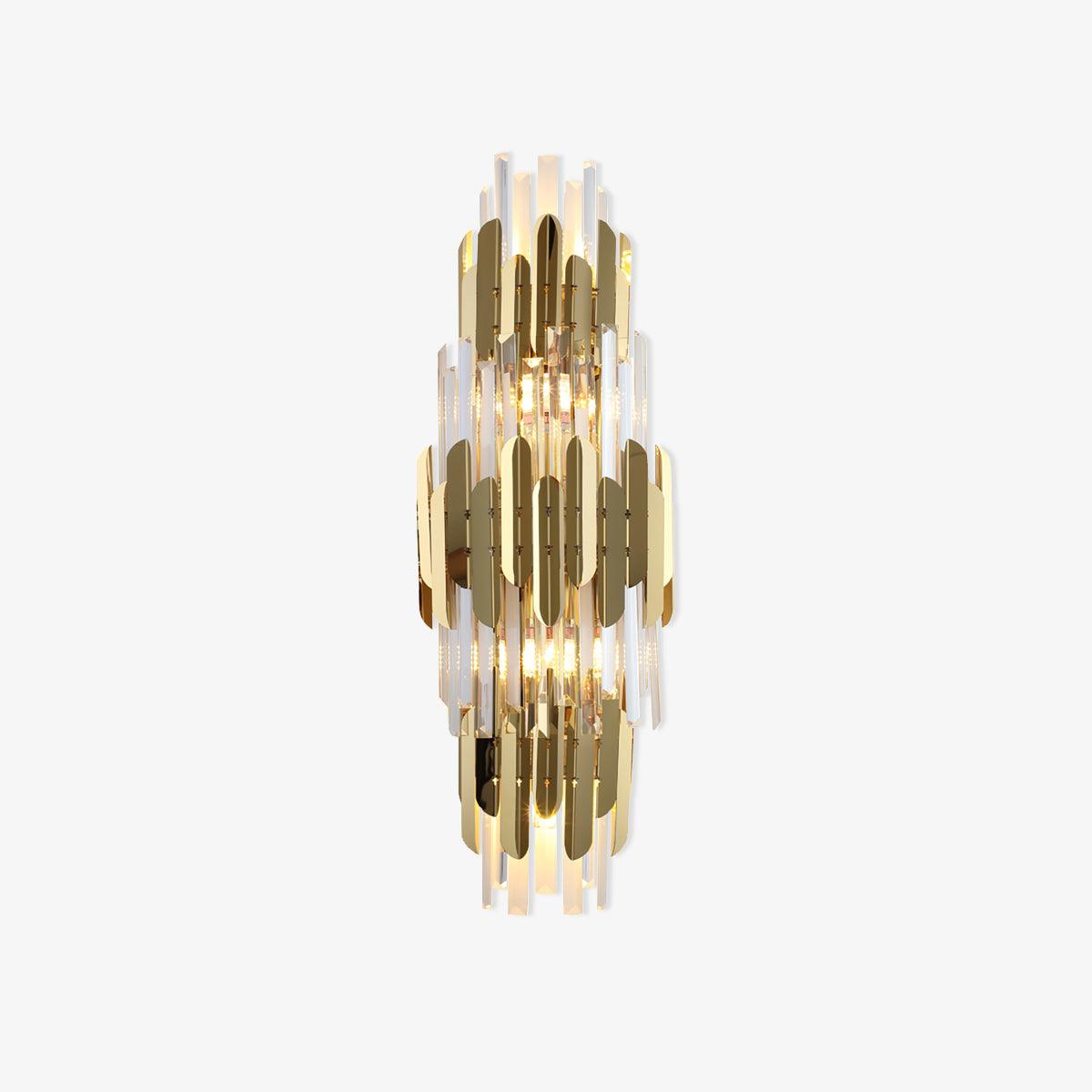 Elyoaria wandlamp met drie lagen kristal in Nordic-art stijl