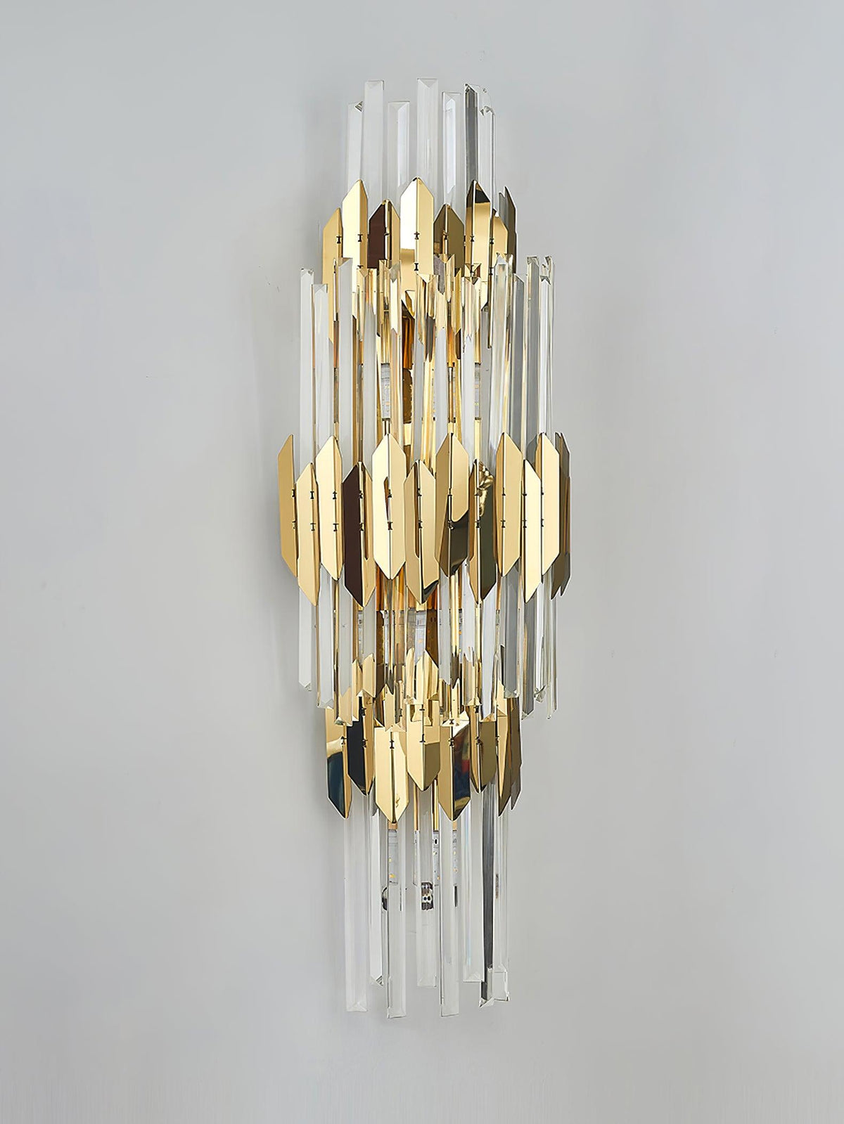 Elyoaria wandlamp met drie lagen kristal in Nordic-art stijl