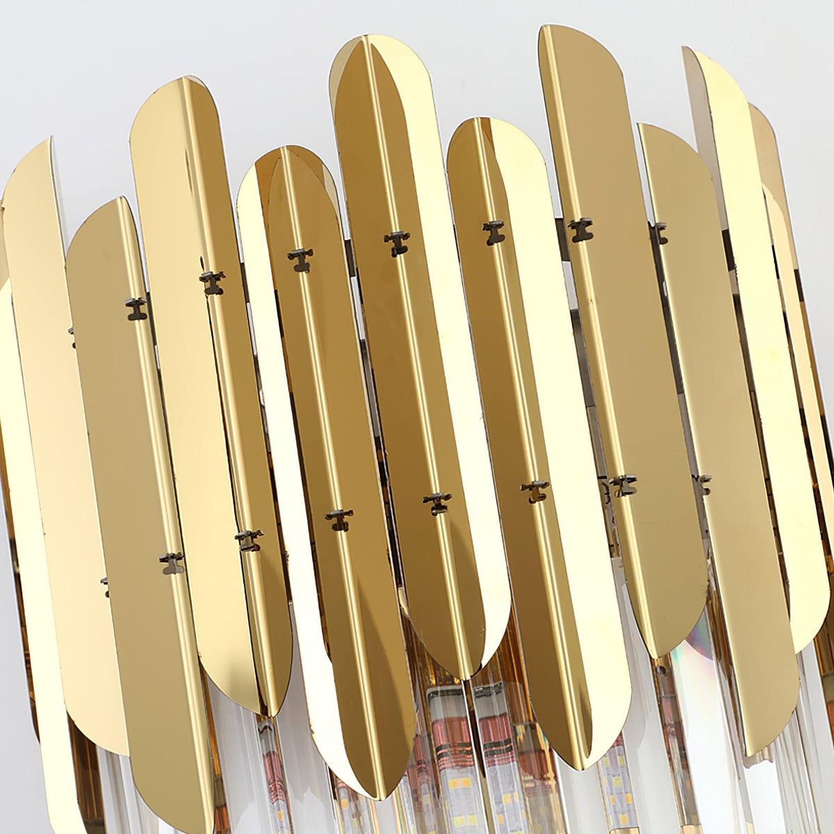 Elyoaria wandlamp met drie lagen kristal in Nordic-art stijl