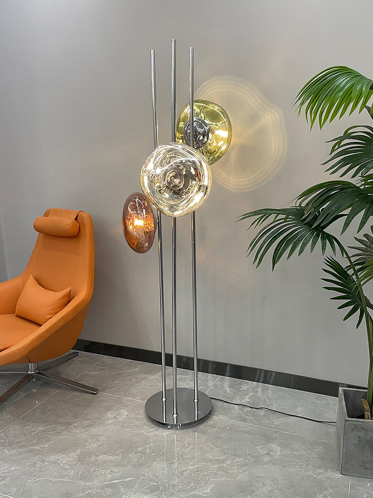 Gevara moderne vloerlamp in chroom
