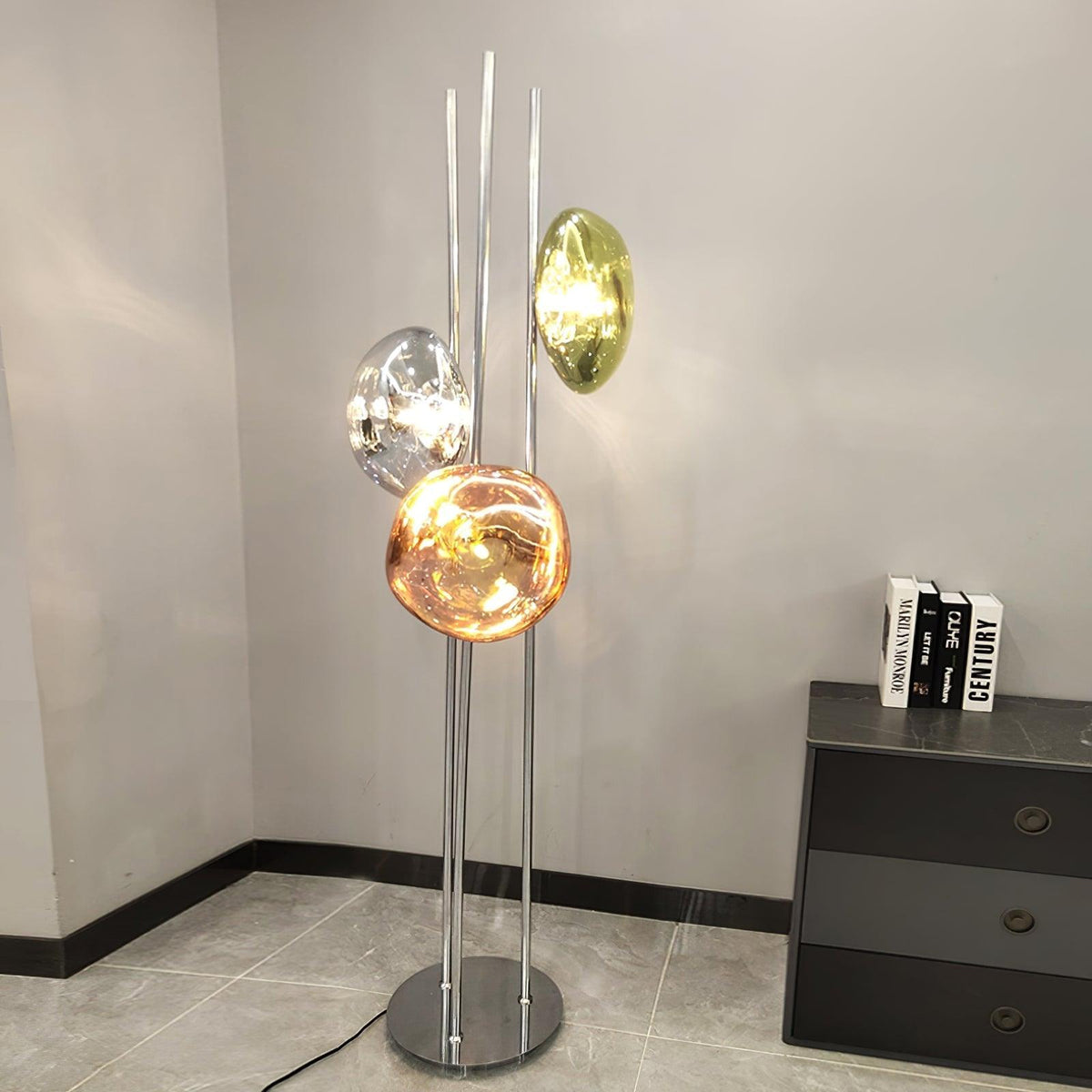 Gevara moderne vloerlamp in chroom