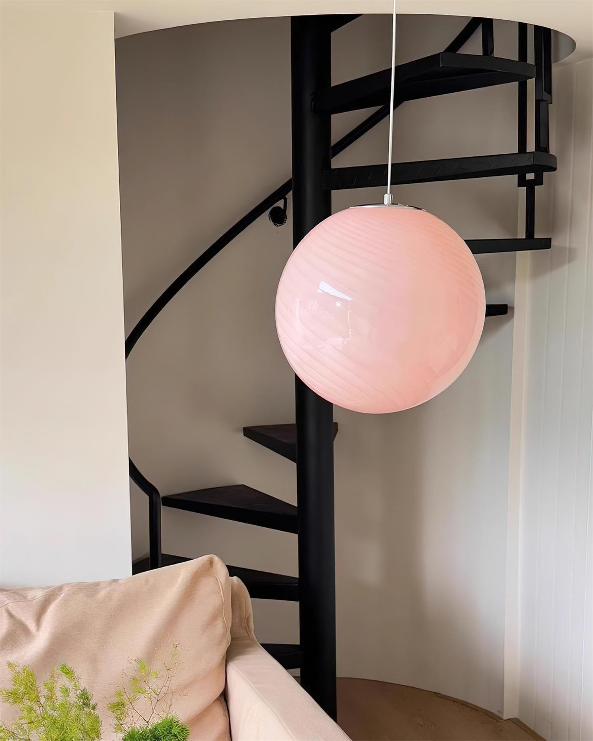 Dorvian Moderne hanglamp met blauwe glazen bol