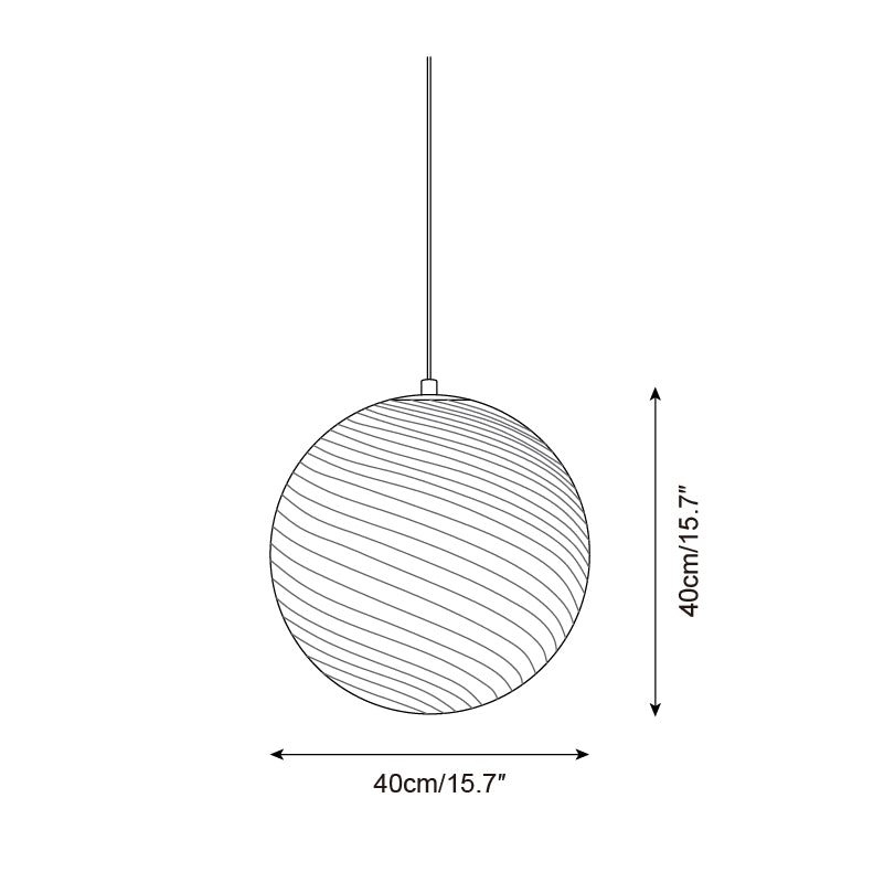 Dorvian Moderne hanglamp met blauwe glazen bol