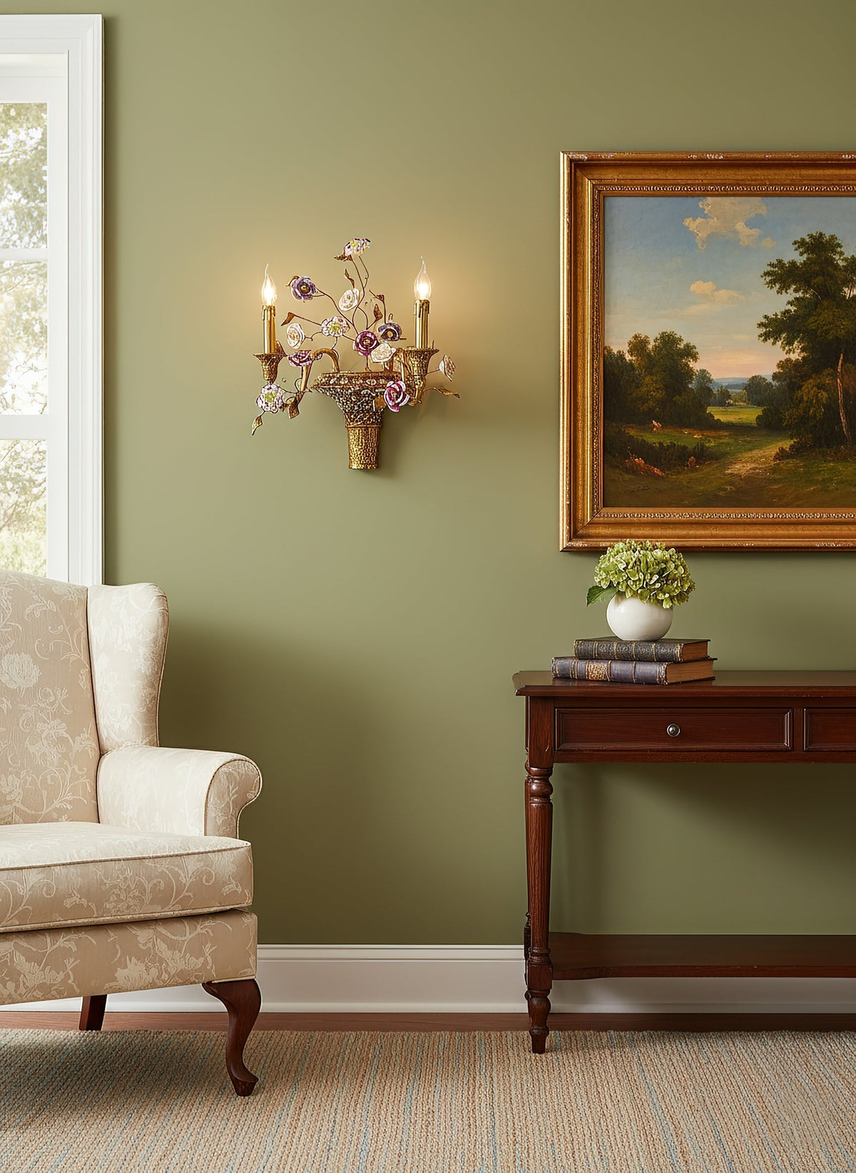 Violette wandlamp