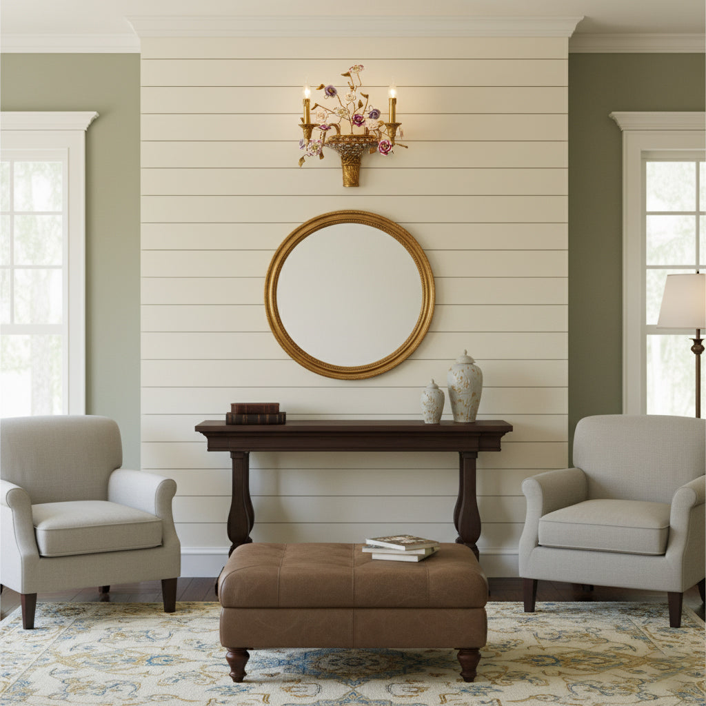Violette wandlamp