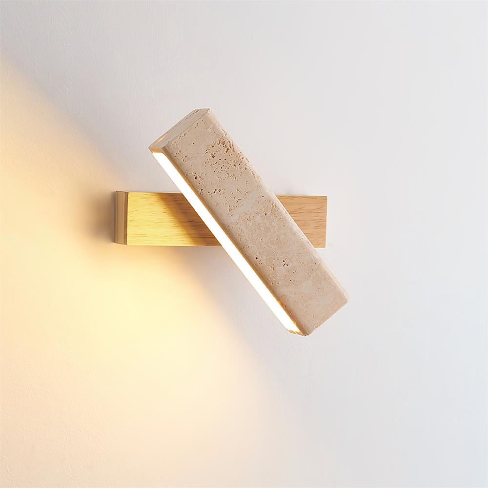 Novra travertin draaibare wandlamp