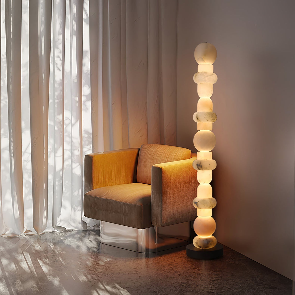 Nostix albasten vloerlamp