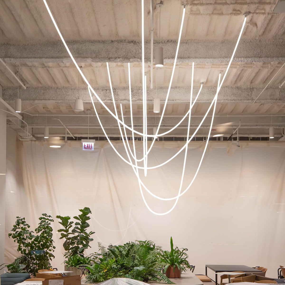 Fenris Hanglamp Flexibele boog Siliconen Messing