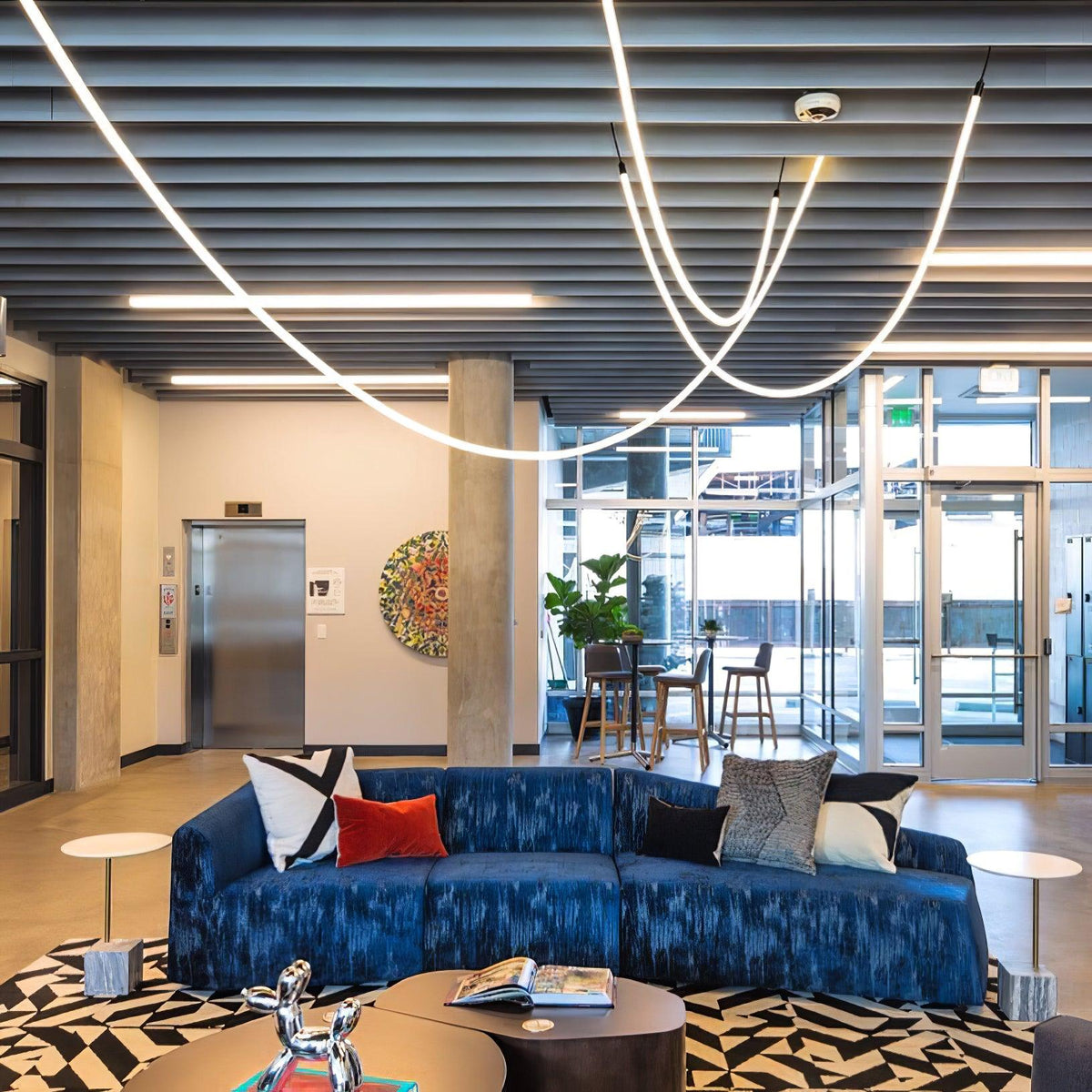 Fenris Hanglamp Flexibele boog Siliconen Messing
