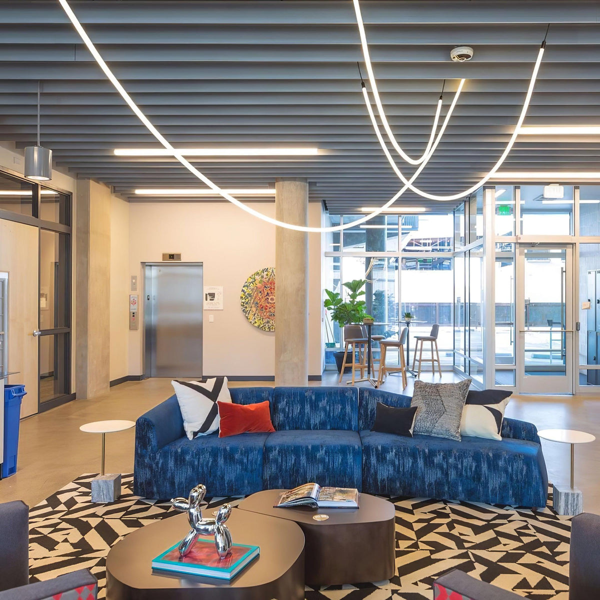 Fenris Hanglamp Flexibele boog Siliconen Messing