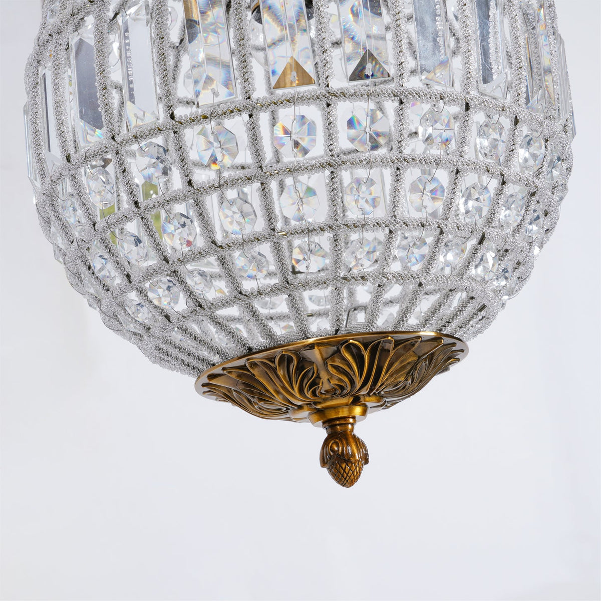 Elyinissa Kroonluchter Goud bollen Kristal Vintage