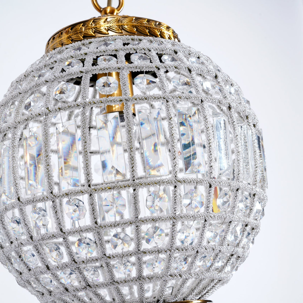 Elyinissa Kroonluchter Goud bollen Kristal Vintage