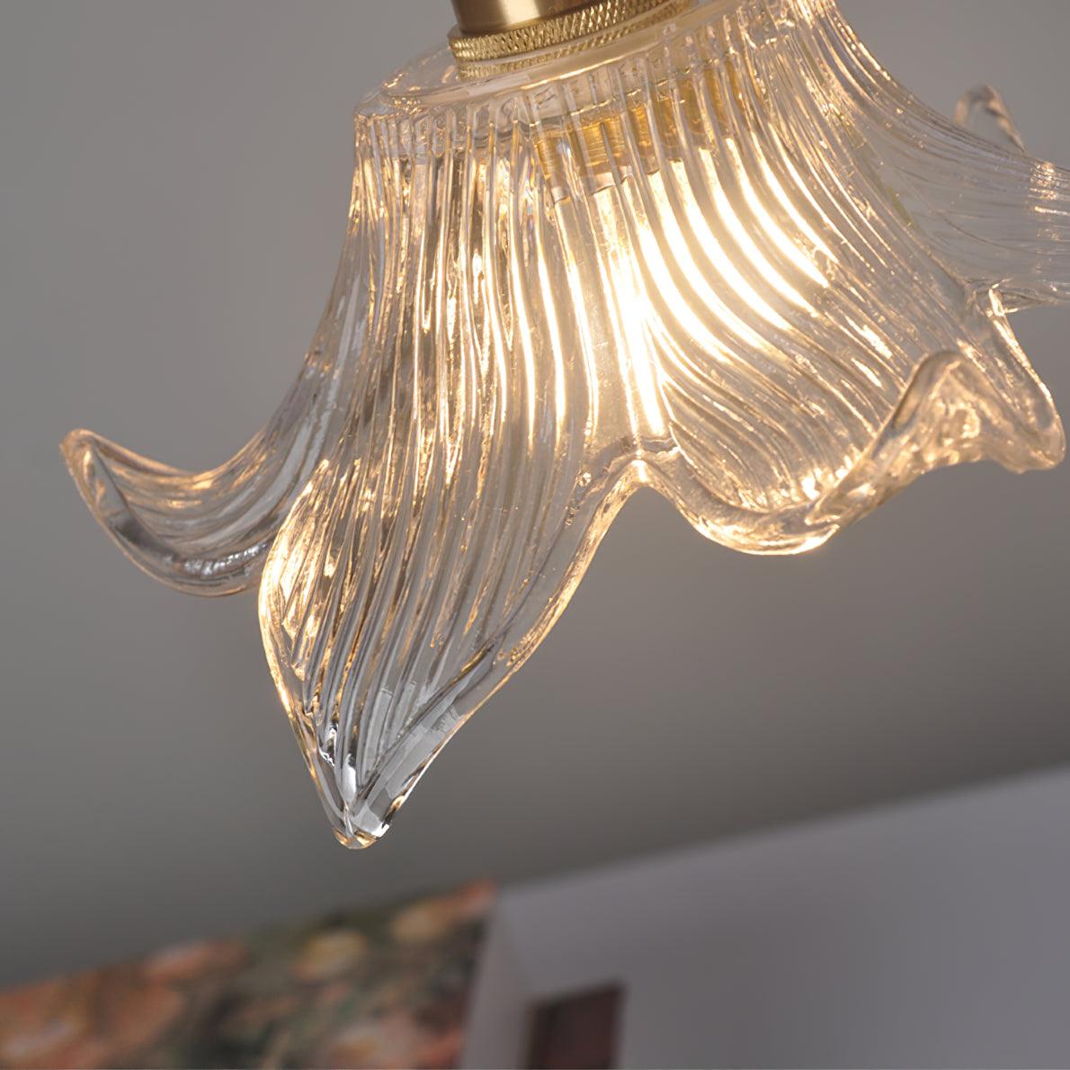 Aell hanglamp van messing en glas met glamoureus-ontwerp