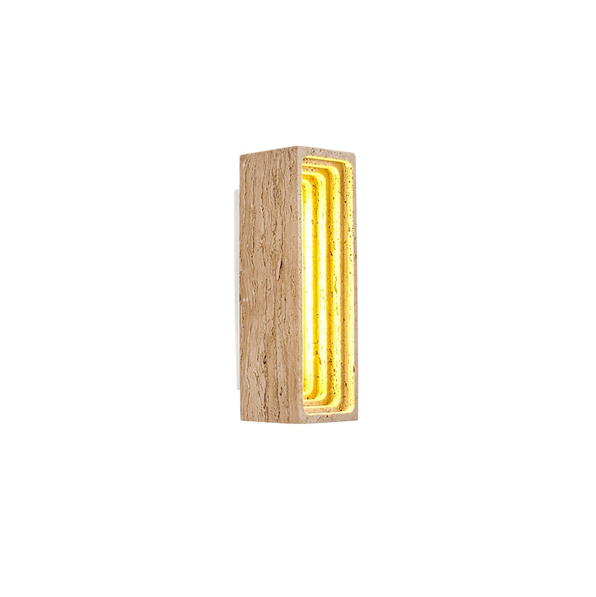 Atheila wandlamp in Geel travertin